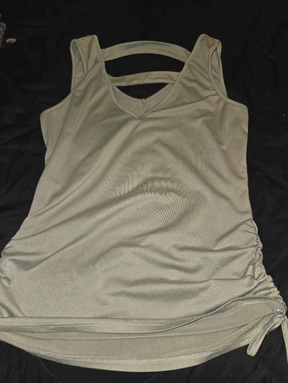 Women’s Olive Green Strappy Tank Top